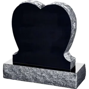 Black Granite Heart Shape Headstone