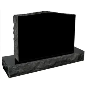 Traditiona Black Granite Upright Headstone(polished on 2 sides)